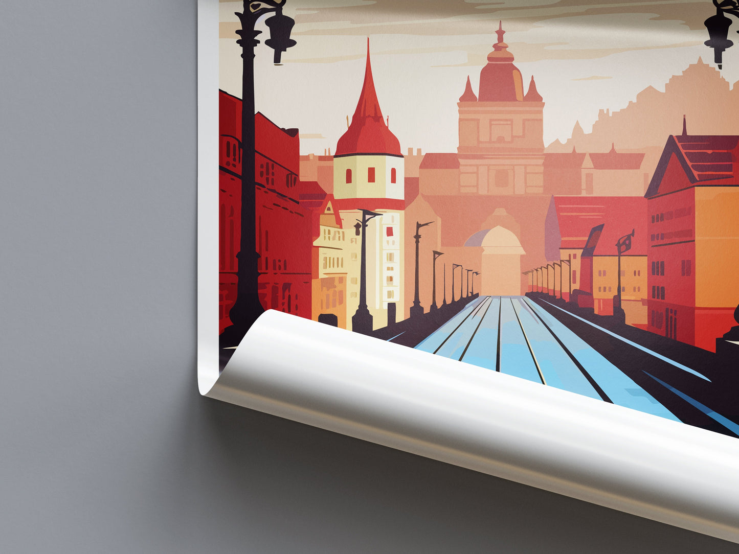 Prague Travel Print Wall Art Prague Wall Hanging Home Décor Prague Gift Art Lovers Czech Republic Art Lover Gift Prague Art Decor