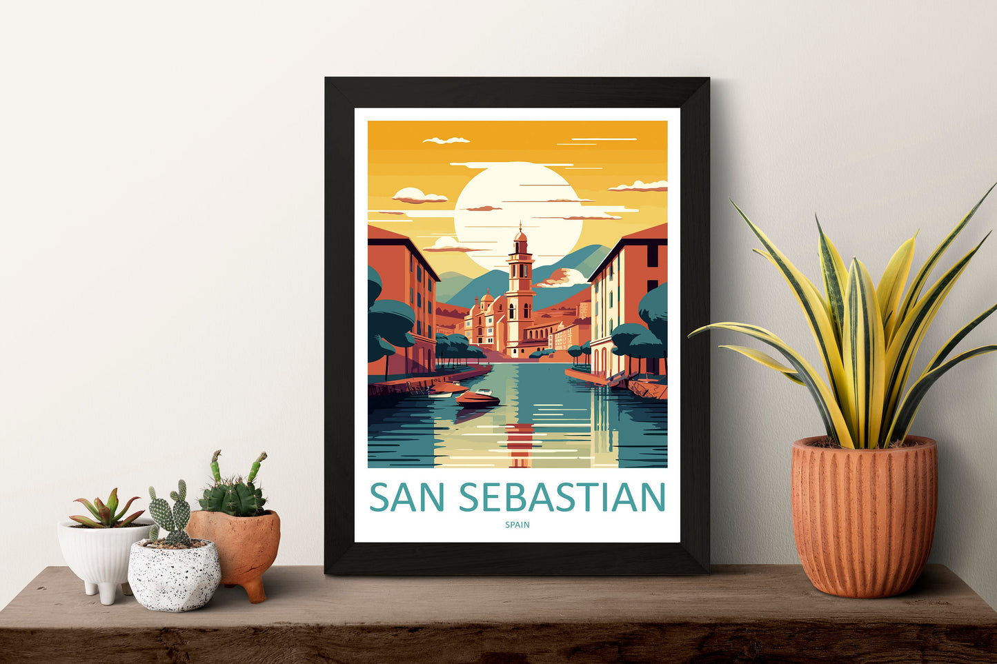 San Sebastian Travel Print Wall Art San Sebastian Wall Hanging Home Décor San Sebastian Gift Art Lovers Spain Art Lover Gift San Sebastian
