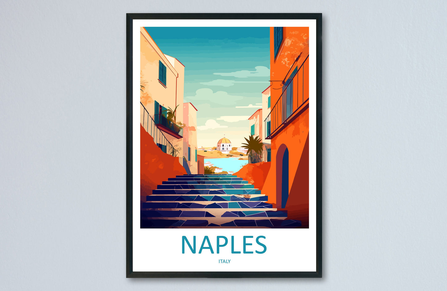 Naples Travel Print Wall Art Naples Italy Wall Hanging Home Decoration Naples Gift Art Lovers Wall Art Print Naples Italy Art Naples Art