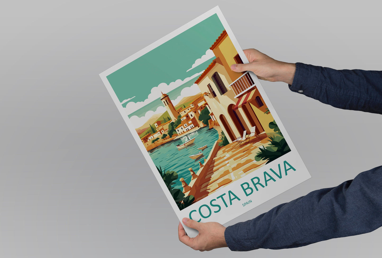 Costa Brava Travel Print Wall Art Costa Brava Wall Hanging Home Décor Costa Brava Gift Art Lovers Spain Art Lover Gift Costa Brava Art Print