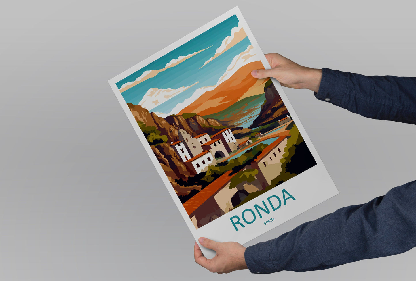 Ronda Travel Print Wall Art Ronda Wall Hanging Home Décor Ronda Gift Art Lovers Spain Art Lover Gift Ronda Print Spain Wall Art