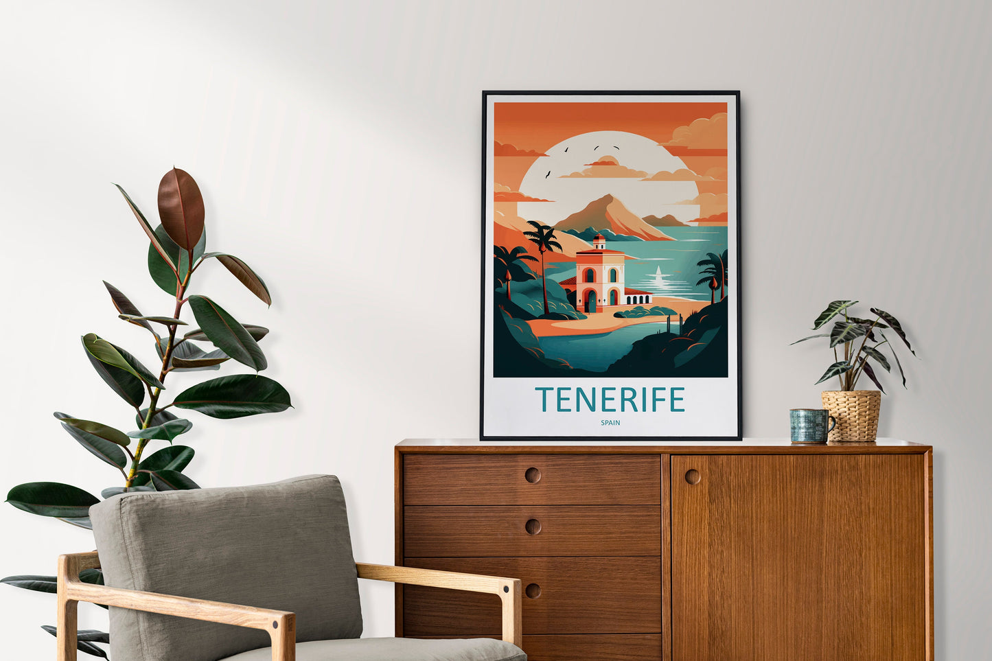 Tenerife Travel Print Wall Art Tenerife Wall Hanging Home Décor Tenerife Gift Art Lovers Spain Art Lover Gift Tenerife Print Spain Wall Art