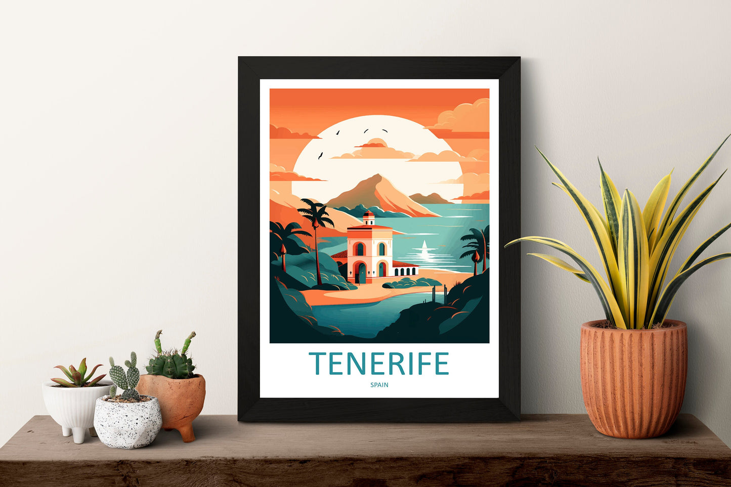Tenerife Travel Print Wall Art Tenerife Wall Hanging Home Décor Tenerife Gift Art Lovers Spain Art Lover Gift Tenerife Print Spain Wall Art