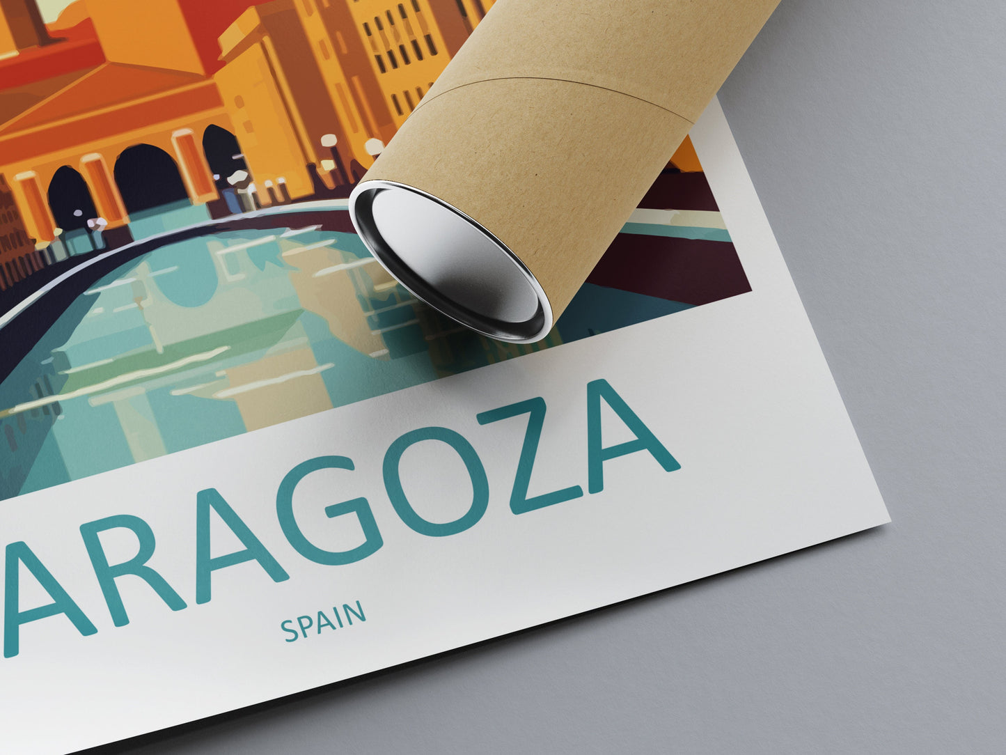 Zaragoza Travel Print Wall Art Zaragoza Wall Hanging Home Décor Zaragoza Gift Art Lovers Spain Art Lover Gift Zaragoza Print Spain Wall Art