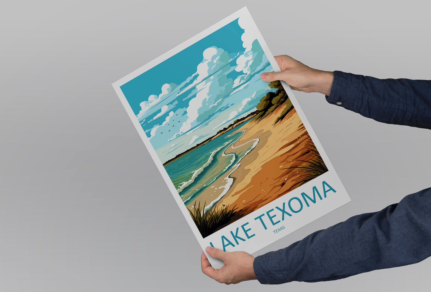Lake Texoma Travel Print Wall Art Lake Texoma Wall Hanging Home Décor Lake Texoma Gift Art Lovers Texas Art Lover Gift Texas