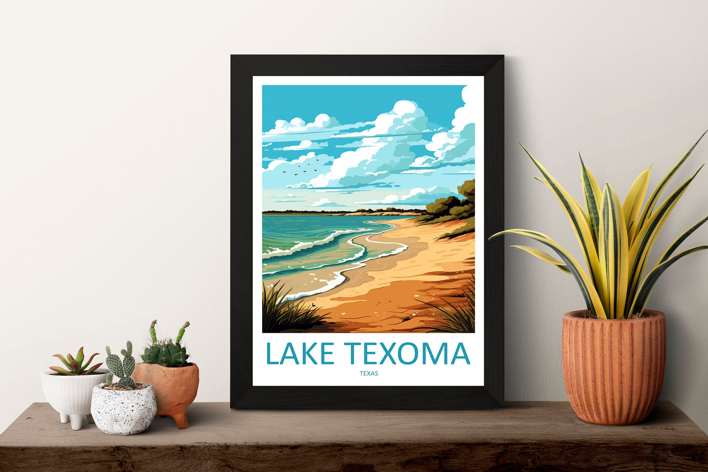 Lake Texoma Travel Print Wall Art Lake Texoma Wall Hanging Home Décor Lake Texoma Gift Art Lovers Texas Art Lover Gift Texas