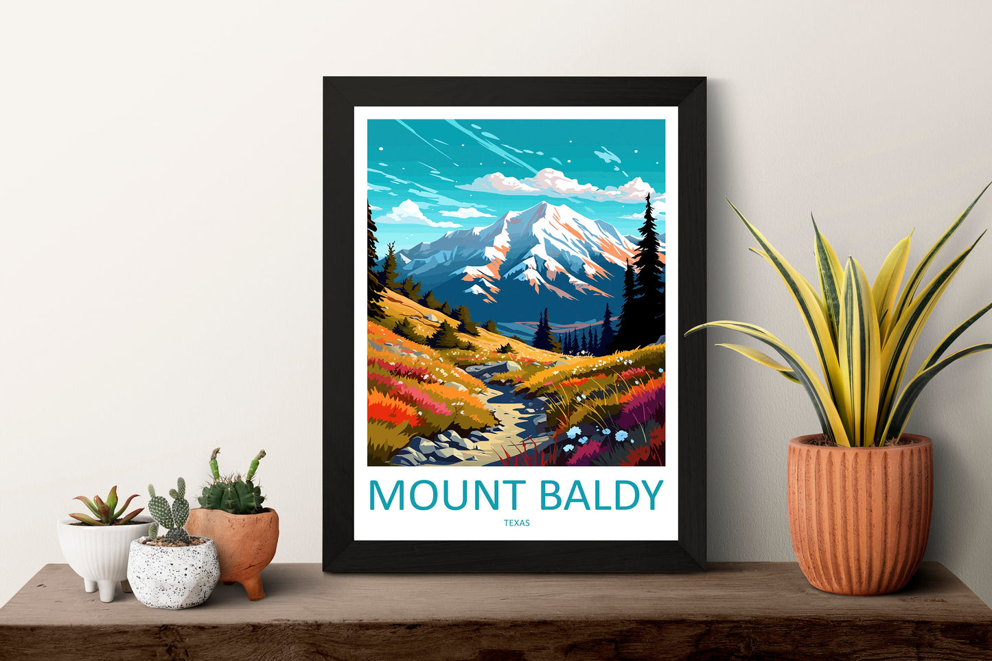 Mount Baldy Travel Print Wall Art Mount Baldy Wall Hanging Home Décor Mount Baldy Gift Art Lovers Texas Art Lover Gift Texas