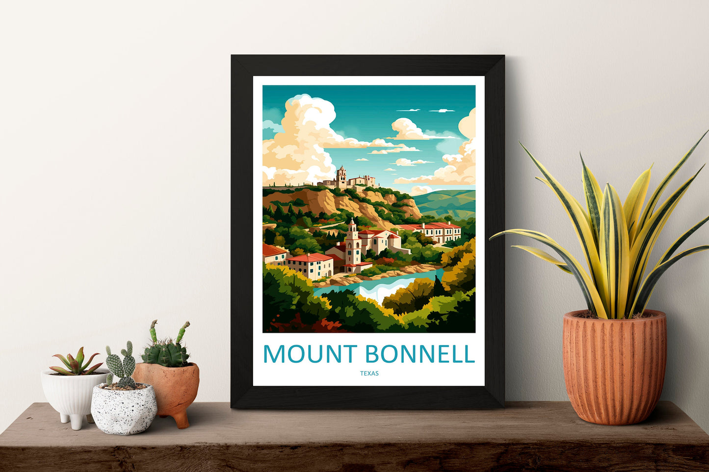 Mount Bonnell Travel Print Wall Art Mount Bonnell Wall Hanging Home Décor Mount Bonnell Gift Art Lovers Texas Art Lover Gift Texas