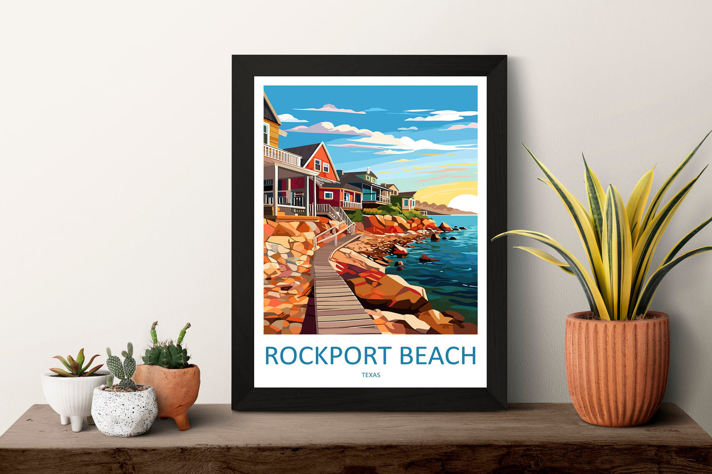 Rockport Beach Travel Print Wall Art Rockport Beach Wall Hanging Home Décor Rockport Beach Gift Art Lovers Texas Art Lover Gift Texas