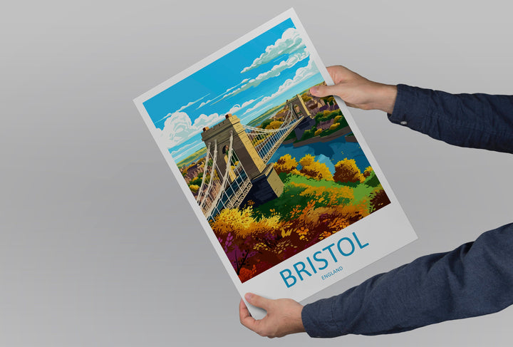 Bristol Travel Print Wall Art Bristol Wall Hanging Home Décor Bristol Gift Art Lovers England Art Lover Gift Bristol Bridge City Art Print