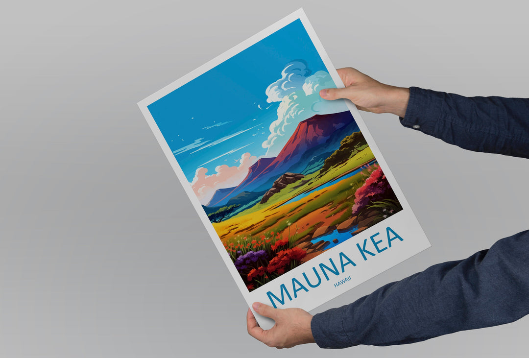 Mauna Kea Travel Print Wall Art Mauna Kea Wall Hanging Home Décor Mauna Kea Gift Art Lovers Hawaii Art Lover Gift Print Artwork