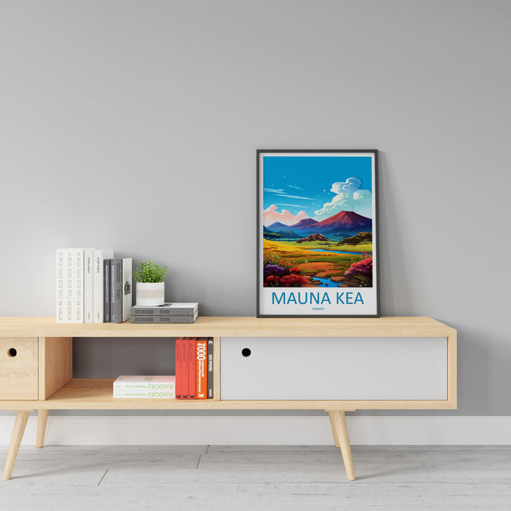 Mauna Kea Travel Print Wall Art Mauna Kea Wall Hanging Home Décor Mauna Kea Gift Art Lovers Hawaii Art Lover Gift Print Artwork