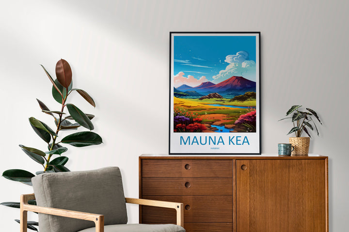 Mauna Kea Travel Print Wall Art Mauna Kea Wall Hanging Home Décor Mauna Kea Gift Art Lovers Hawaii Art Lover Gift Print Artwork