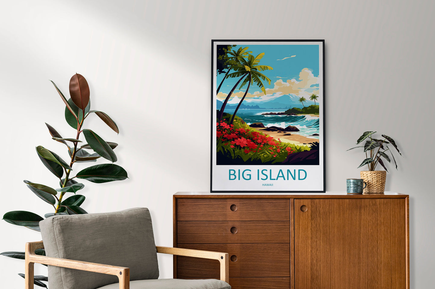 Big Island Travel Print Wall Art Big Island Wall Hanging Home Décor Big Island Gift Art Lovers Hawaii Art Lover Gift Print Artwork