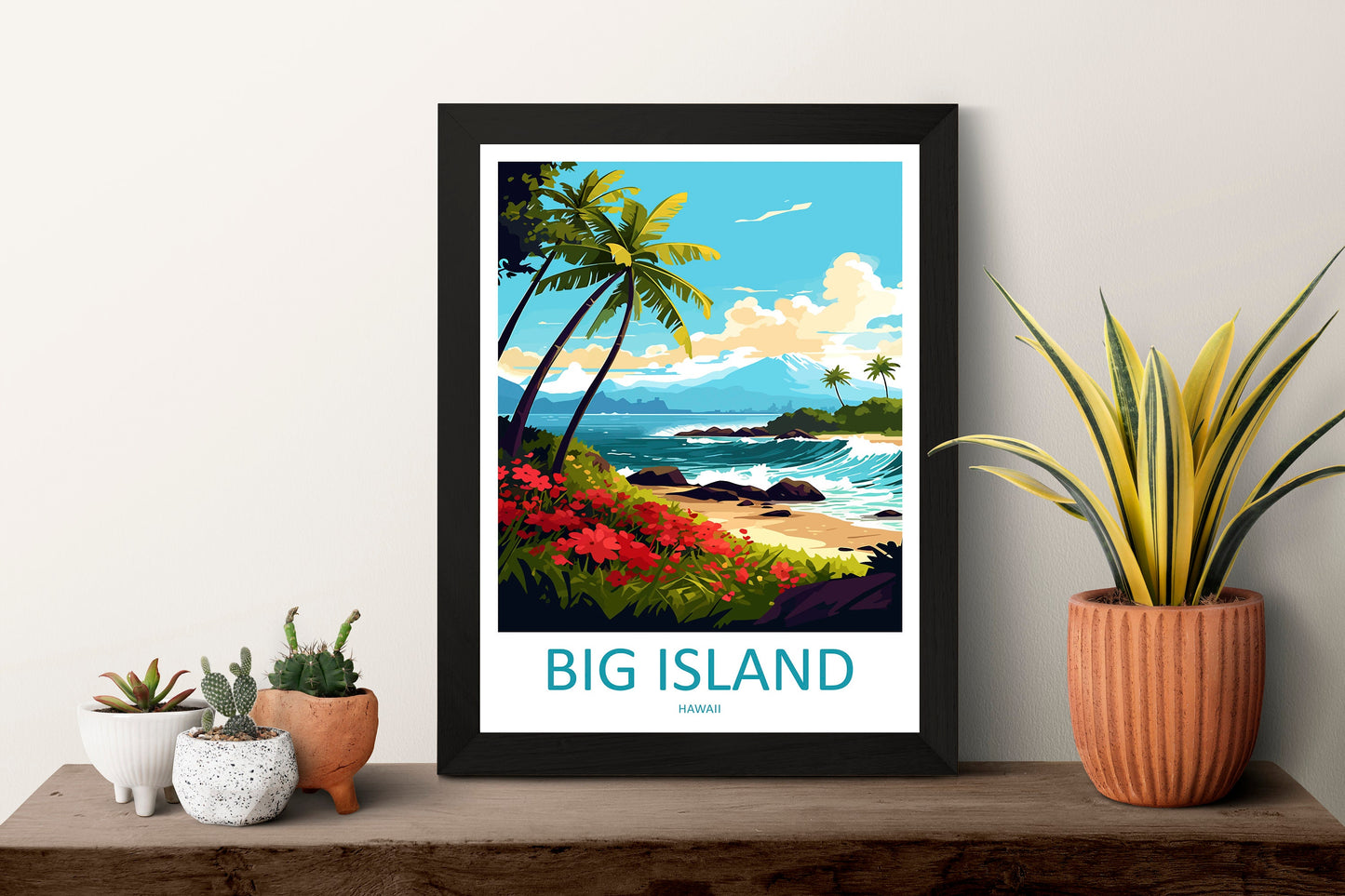 Big Island Travel Print Wall Art Big Island Wall Hanging Home Décor Big Island Gift Art Lovers Hawaii Art Lover Gift Print Artwork