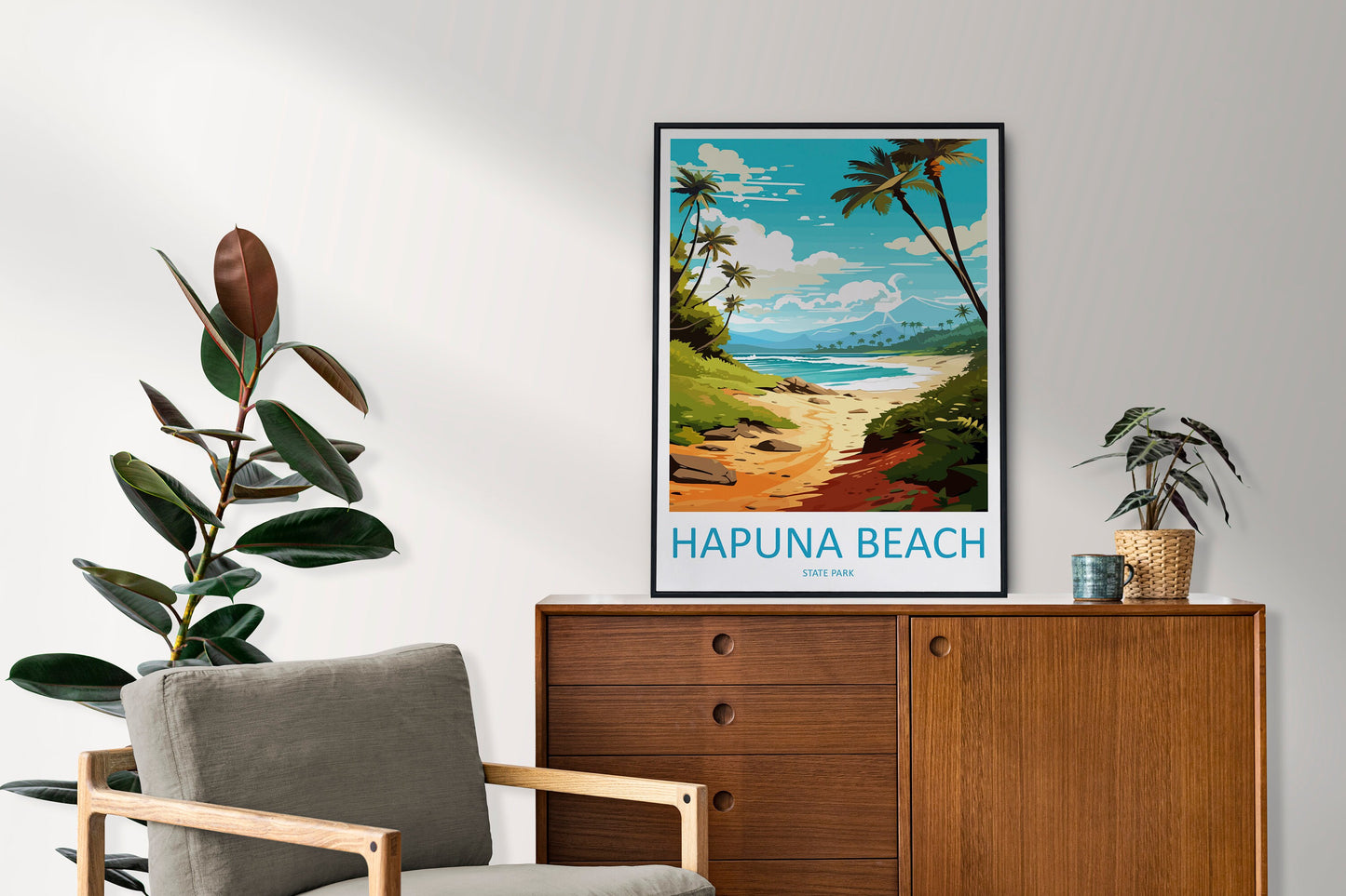 Hapuna Beach Travel Print Wall Art Hapuna Beach Wall Hanging Home Décor Hapuna Beach Gift Art Lovers Hawaii Art Lover Gift Print Artwork