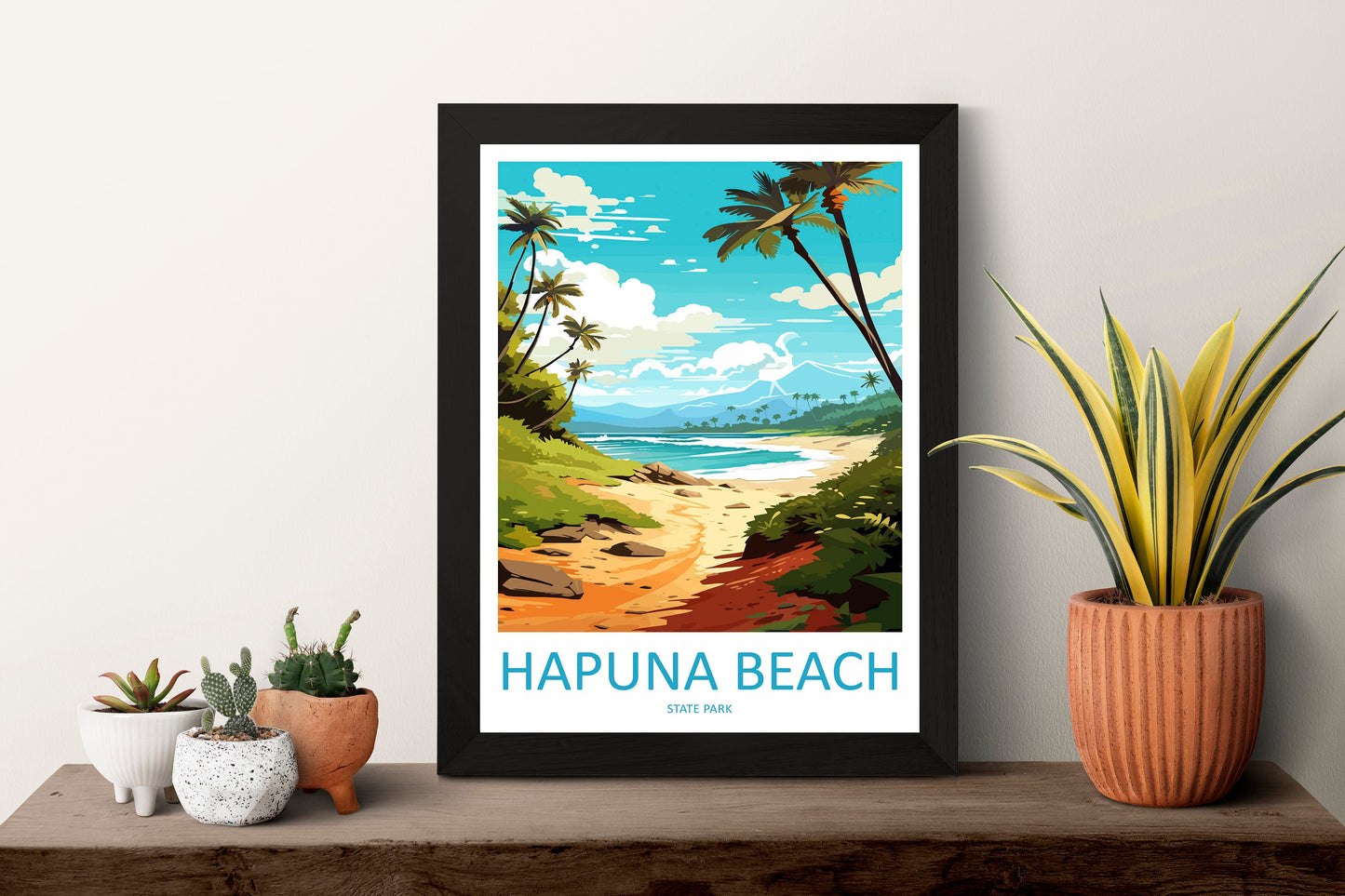 Hapuna Beach Travel Print Wall Art Hapuna Beach Wall Hanging Home Décor Hapuna Beach Gift Art Lovers Hawaii Art Lover Gift Print Artwork