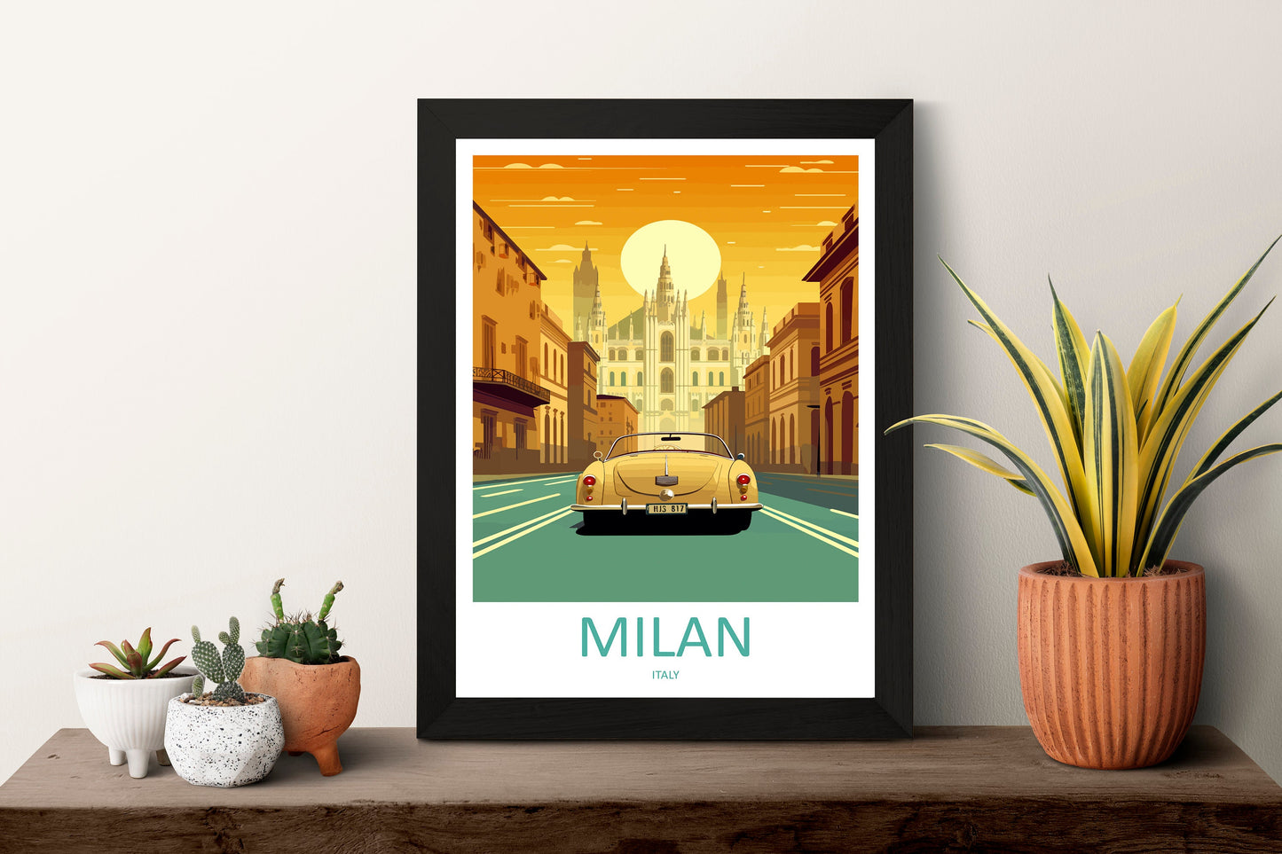 Milan Travel Print Wall Art Milan Wall Hanging Home Décor Milan Gift Art Lovers Spain Art Lover Gift Milan Wall Décor Ibiza Spain Print