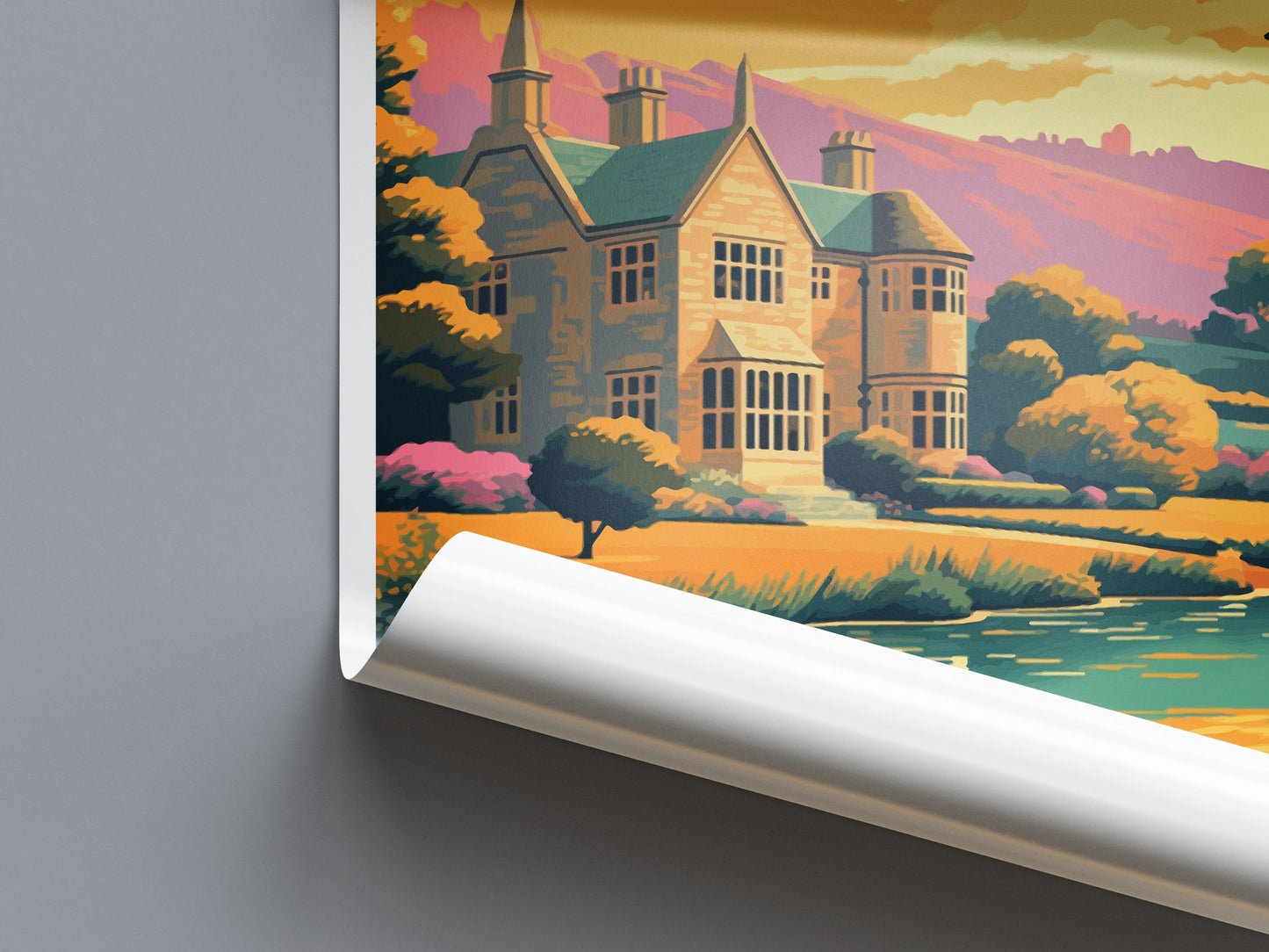 Cotswolds Print Cotswolds Home Decor Landscape Art Print Cotswolds Wall Art for England Enthusiast Gift Wall Hanging Cotswolds UK Poster Art