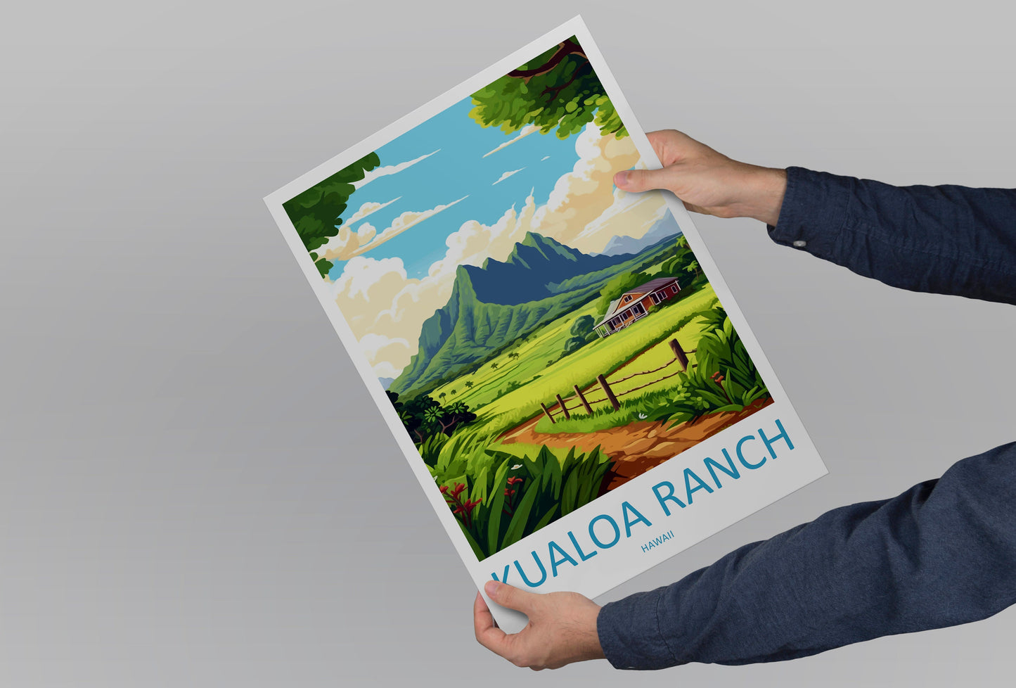 Kualoa Ranch Travel Print Wall Art Kualoa Ranch Wall Hanging Home Décor Kualoa Ranch Gift Art Lovers Hawaii Art Lover Gift Print Artwork