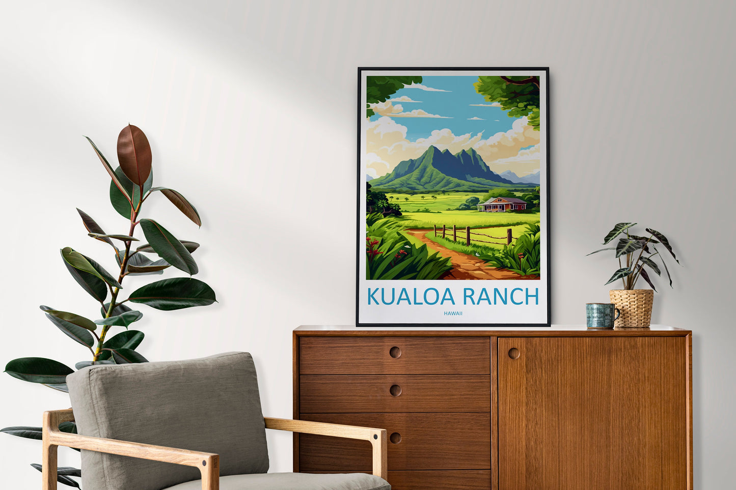 Kualoa Ranch Travel Print Wall Art Kualoa Ranch Wall Hanging Home Décor Kualoa Ranch Gift Art Lovers Hawaii Art Lover Gift Print Artwork