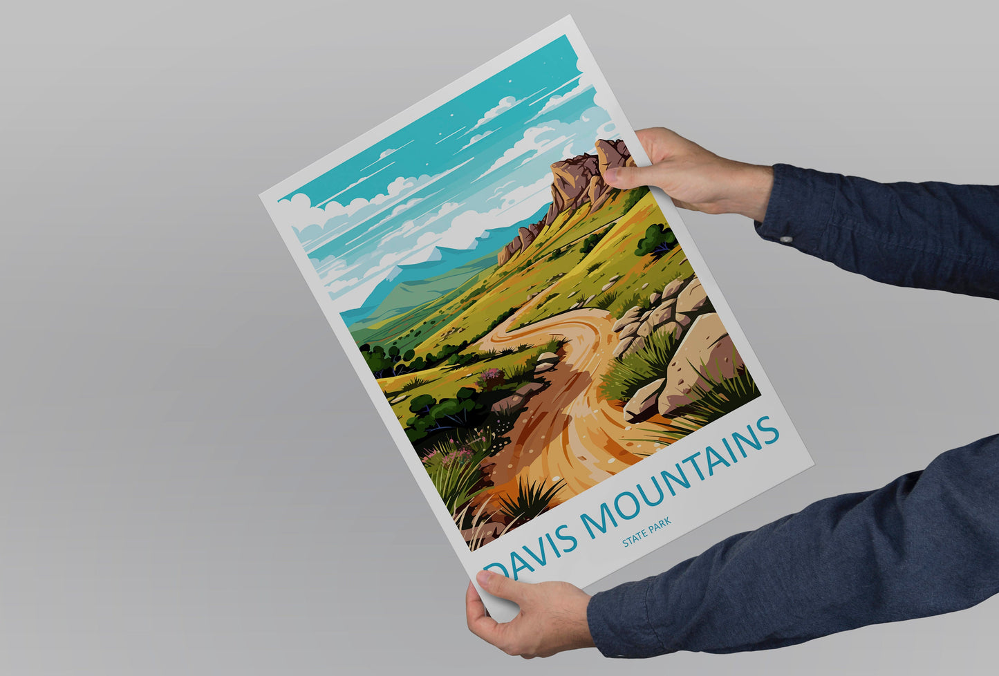 Davis Mountain State Park Travel Print Wall Art Davis Mountain Wall Hanging Home Décor Davis Mountain Gift Art Lovers Texas Art Lover