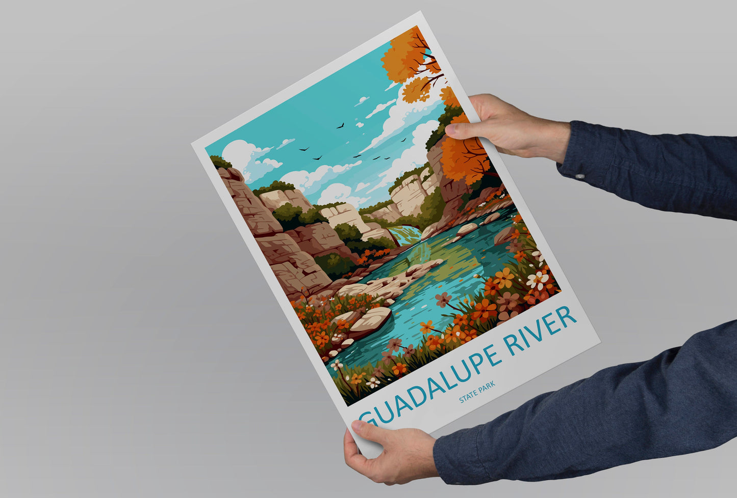 Guadalupe River State Park Travel Print Wall Art Guadalupe River Wall Hanging Home Décor Guadalupe River Gift Art Lovers Texas Art Lover