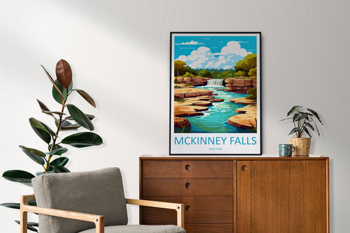 Mckinney Falls State Park Travel Print Wall Art Mckinney Falls Wall Hanging Home Décor Mckinney Falls Gift Art Lovers Texas Art Lover