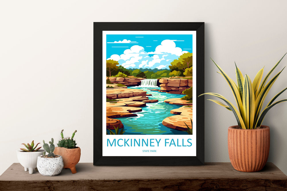 Mckinney Falls State Park Travel Print Wall Art Mckinney Falls Wall Hanging Home Décor Mckinney Falls Gift Art Lovers Texas Art Lover