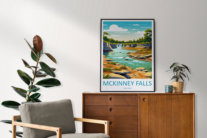 Mckinney Falls State Park Travel Print Wall Art Mckinney Falls Wall Hanging Home Décor Mckinney Falls Gift Art Lovers Texas Art Lover