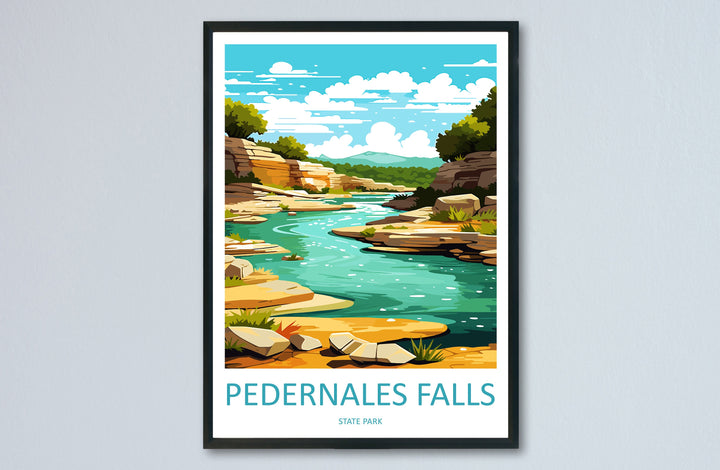 Pedernales Falls Travel Print Wall Art Pedernales Falls Wall Hanging Home Décor Pedernales Falls Gift Art Lovers Texas Art Lover