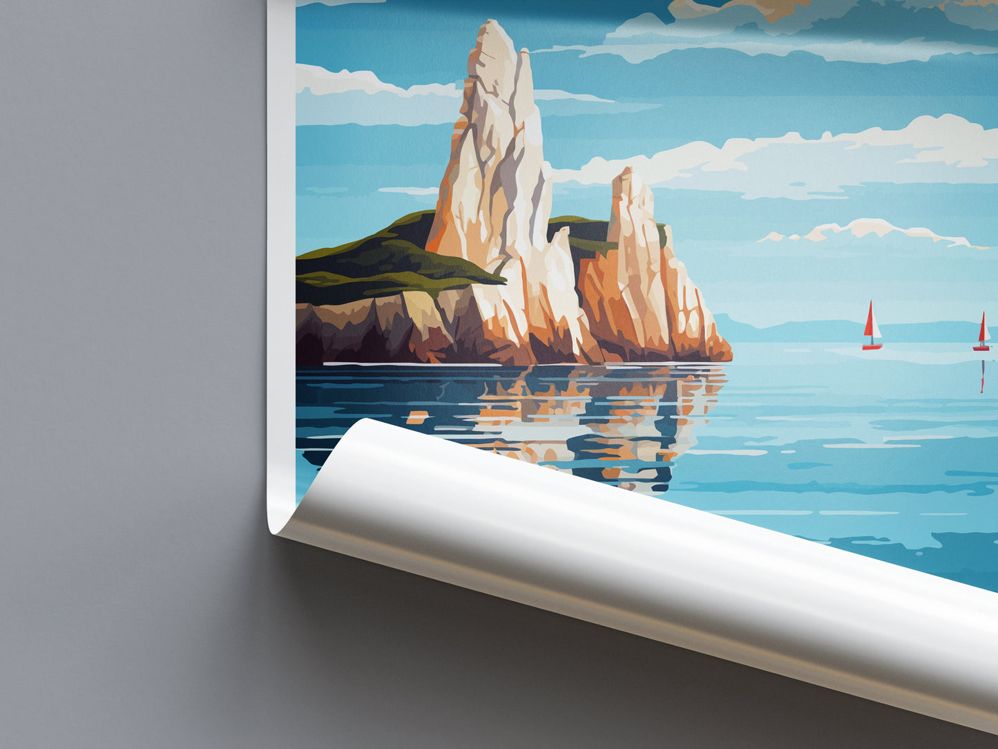 The Needles Travel Print Wall Art The Needles Wall Hanging Home Décor The Needles Gift Art Lovers England Art Lover Gift Print Artwork