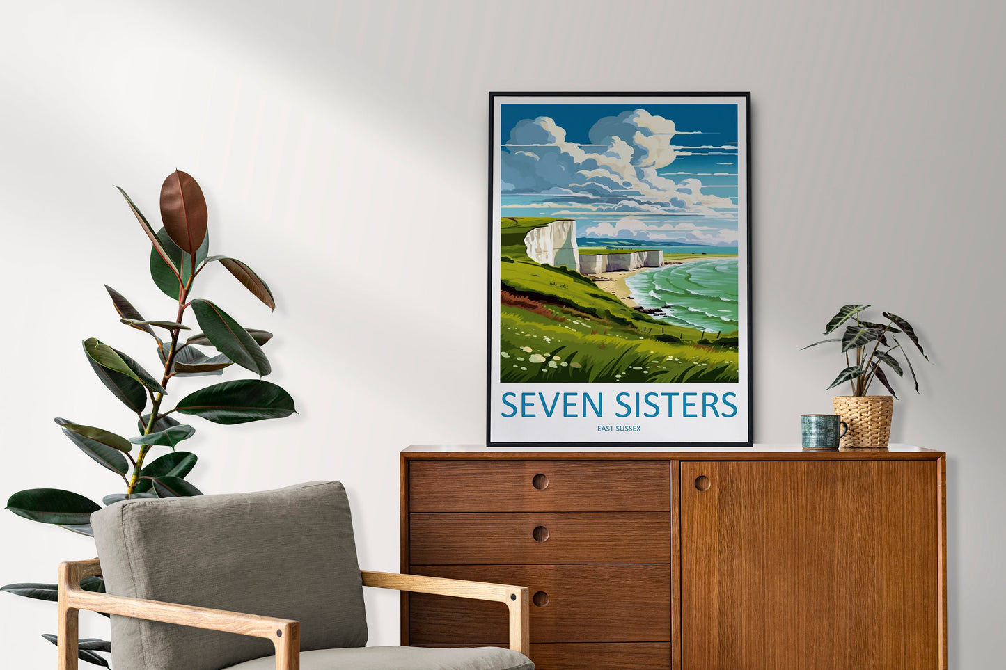 Seven Sisters Travel Print Wall Art Seven Sisters Wall Hanging Home Décor Seven Sisters Gift Art Lover Gift Print Sussex Travel Print