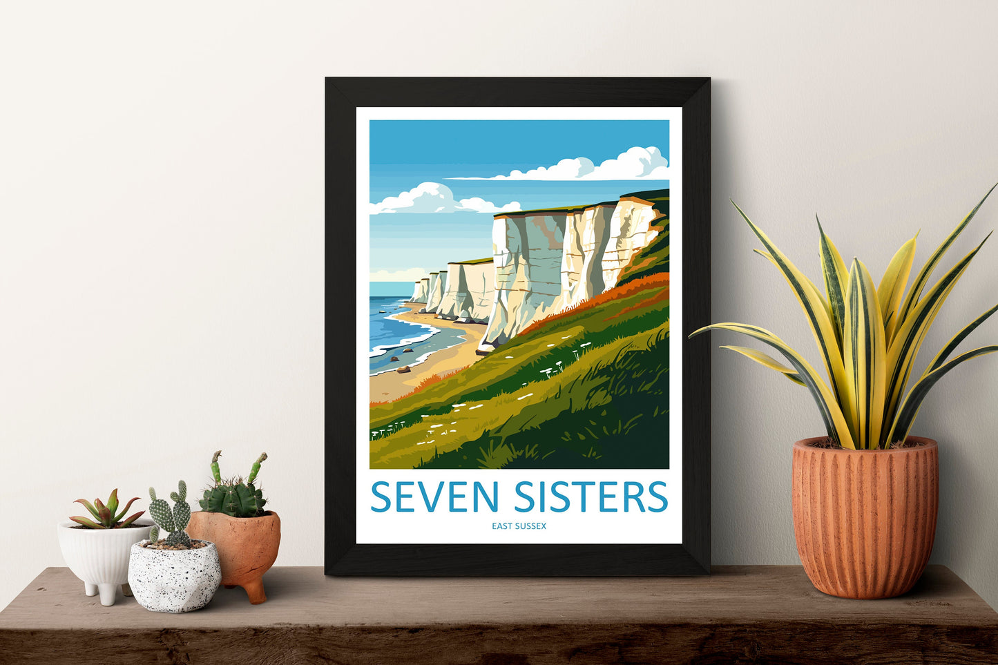 Seven Sisters Travel Print Wall Art Seven Sisters Wall Hanging Home Décor Seven Sisters Gift Art Lover Gift Print Sussex Travel Print
