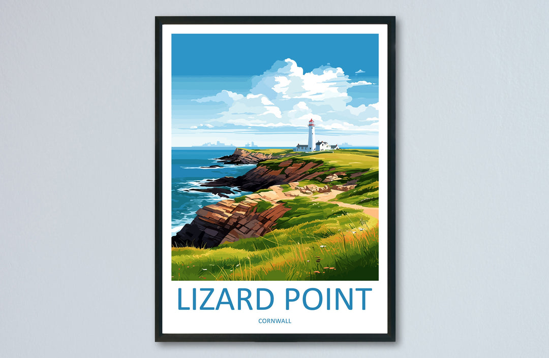 Lizard Point Travel Print Wall Art Lizard Point Wall Hanging Home Décor Lizard Point Gift Art Lovers England Art Lover Gift Lizard Point Art