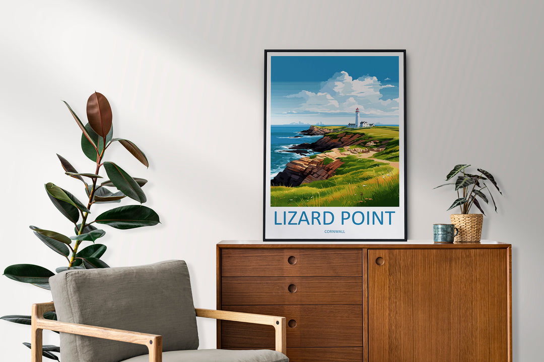 Lizard Point Travel Print Wall Art Lizard Point Wall Hanging Home Décor Lizard Point Gift Art Lovers England Art Lover Gift Lizard Point Art