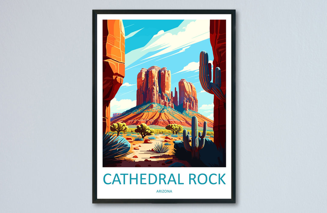 Cathedral Rock Travel Print Wall Art Cathedral Rock Wall Hanging Home Décor Cathedral Rock Gift Art Lovers Arizona Art Lover Gift Arizona