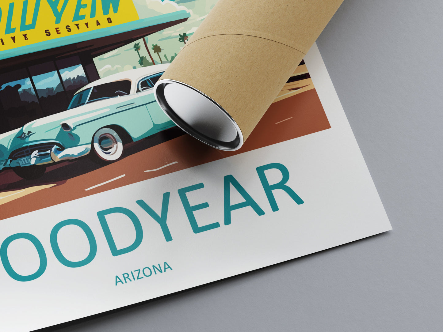 Goodyear Travel Print Wall Art Goodyear Wall Hanging Home Décor Goodyear Gift Art Lovers Arizona Art Lover Gift Arizona Travel Poster