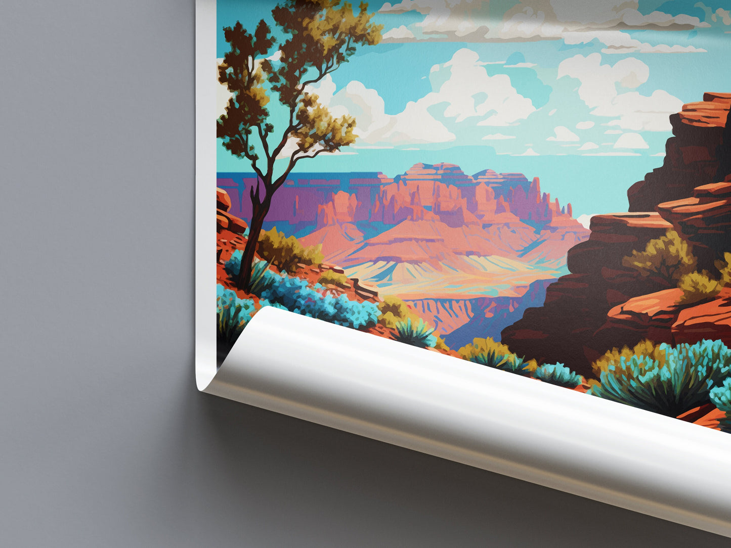 South Kaibab Trail Travel Print Wall Art Kaibab Trail Wall Hanging Home Décor Kaibab Trail Gift Art Lovers Arizona Art Lover Gift Arizona