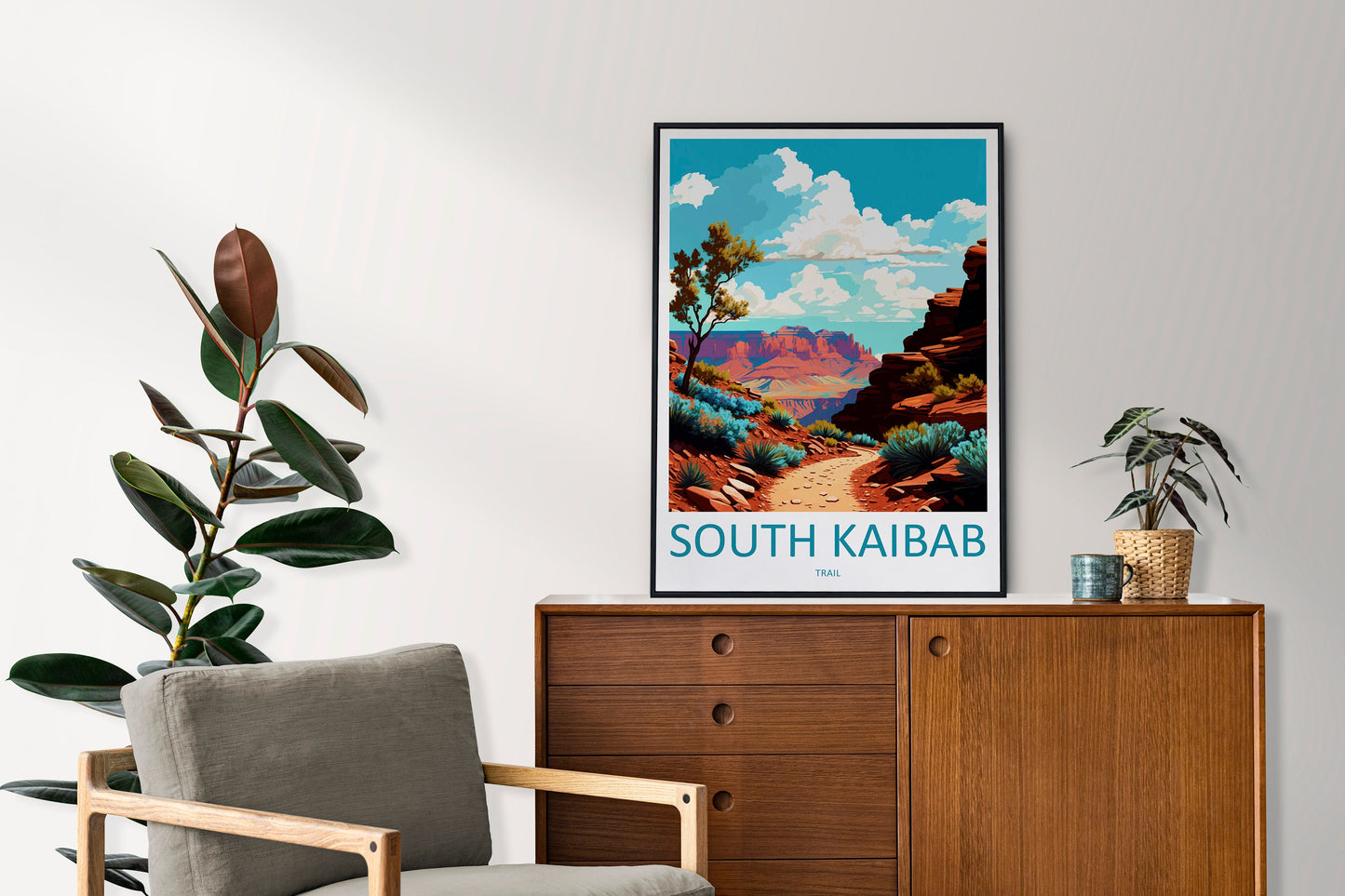 South Kaibab Trail Travel Print Wall Art Kaibab Trail Wall Hanging Home Décor Kaibab Trail Gift Art Lovers Arizona Art Lover Gift Arizona