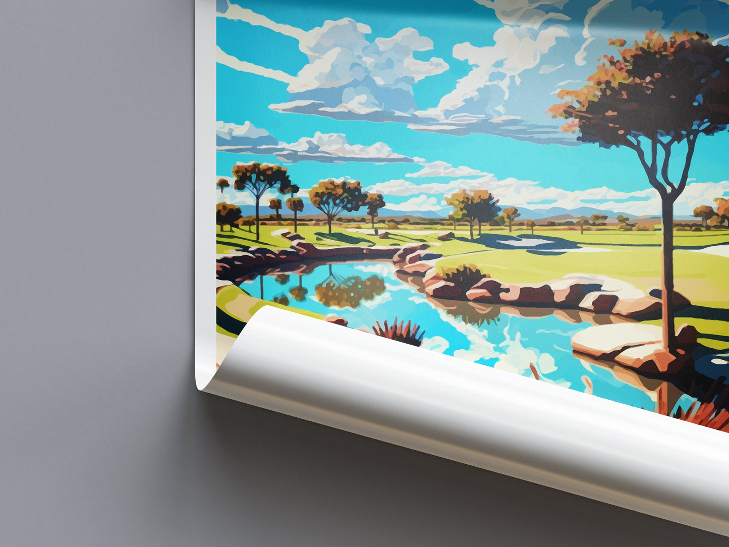 Tpc Scottsdale Golf Travel Print Wall Art Tpc Scottsdale Wall Hanging Home Décor Tpc Scottsdale Gift Art Lovers Arizona Art Travel Poster
