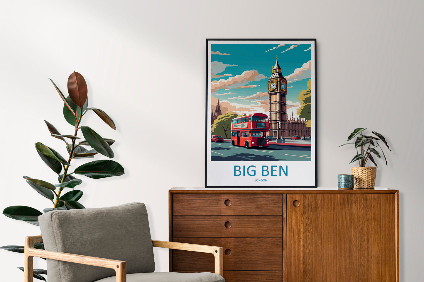 Big Ben Travel Print Wall Art Big Ben Wall Hanging Home Décor London Gift Art Lovers Big Ben Art Lover Gift Big Ben Travel Gift