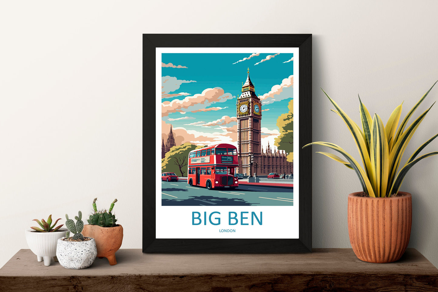 Big Ben Travel Print Wall Art Big Ben Wall Hanging Home Décor London Gift Art Lovers Big Ben Art Lover Gift Big Ben Travel Gift