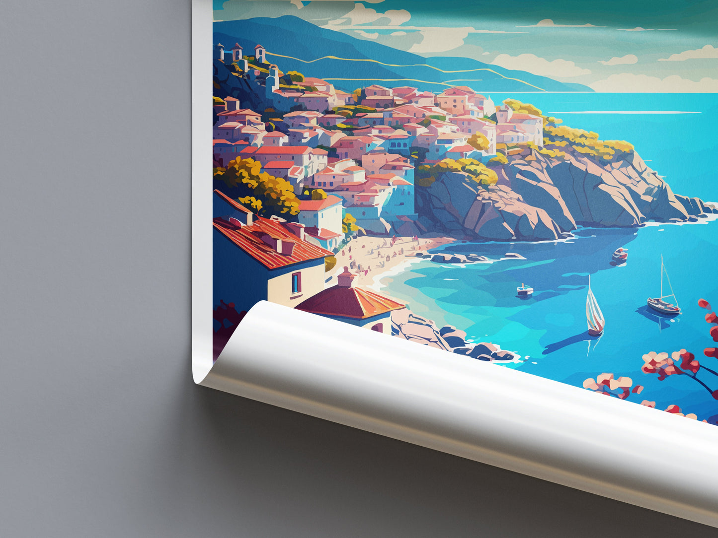 Alonnisos Travel Print Wall Art Alonnisos Greece Wall Hanging Home Decoration Alonnisos Gift Art Lovers Wall Art Print Alonnisos Greece