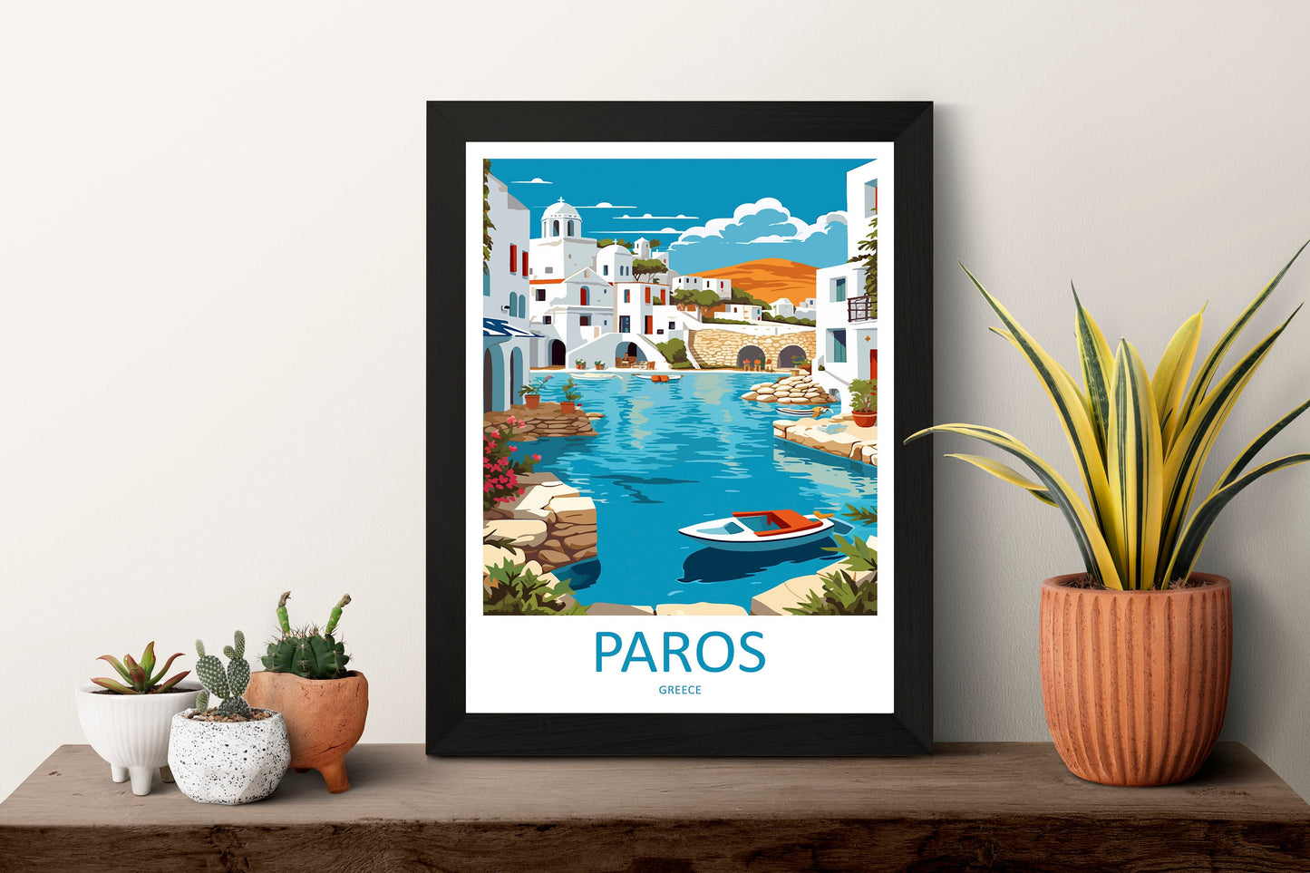 Paros Travel Print Wall Art Paros Greece Wall Hanging Home Decoration Paros Gift Art Lovers Wall Art Print Paros Greece Wall Art
