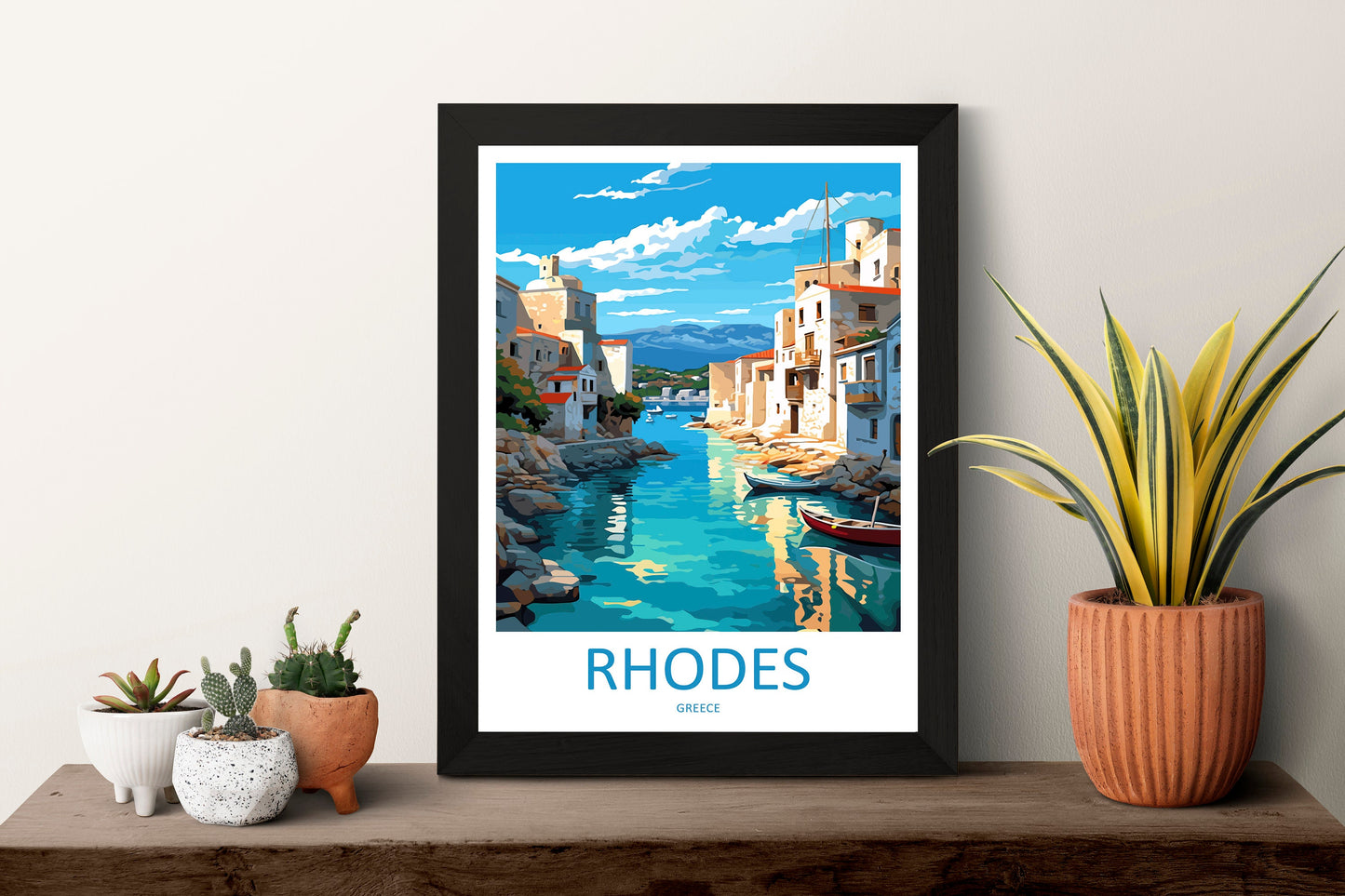 Rhodes Travel Print Wall Art Rhodes Greece Wall Hanging Home Decoration Rhodes Gift Art Lovers Wall Art Print Rhodes Greece Wall Poster Art