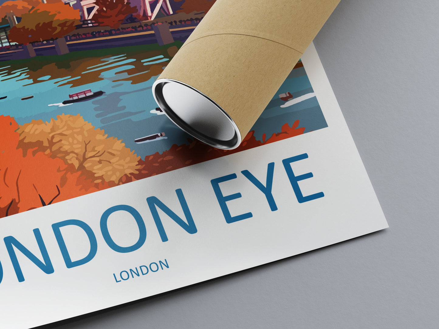 London Eye Travel Print Wall Art London Eye Wall Hanging Home Décor London Gift Art Lovers London Eye Art Lover Gift London Eye Travel Gift