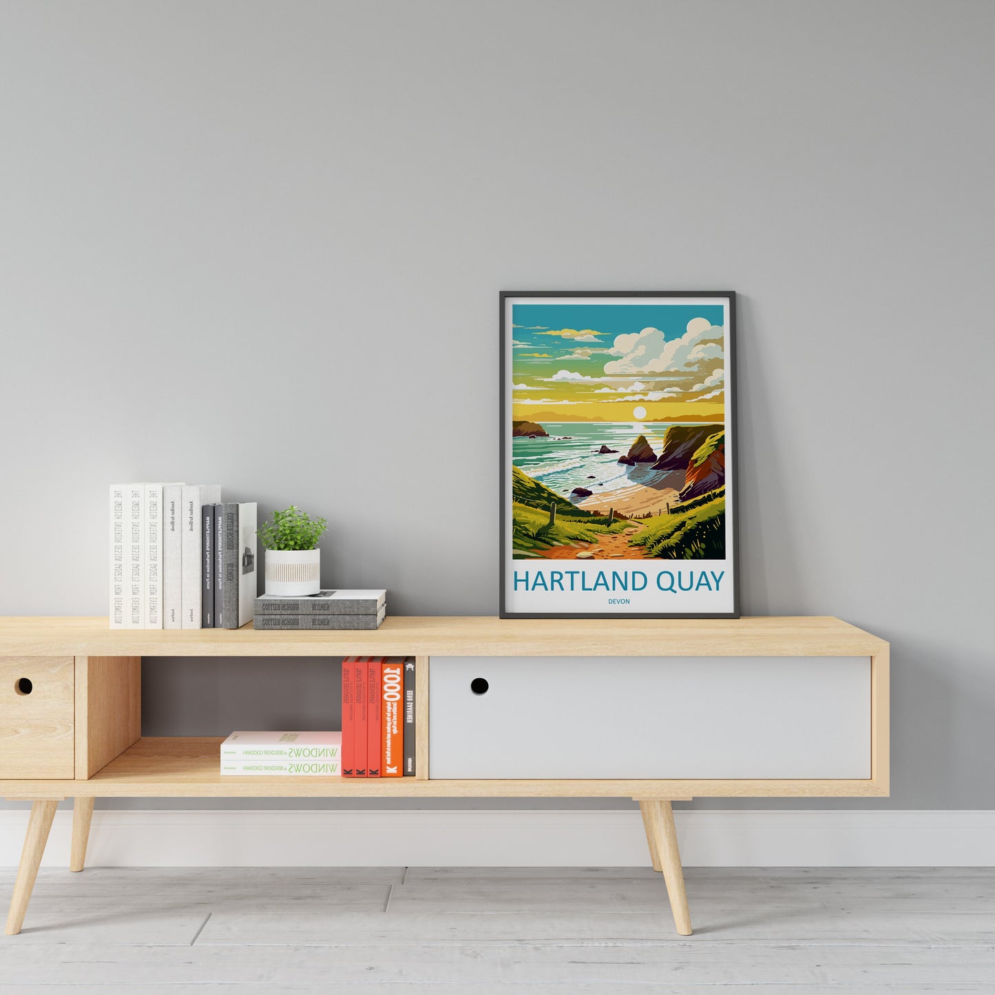 Hartland Quay Travel Print Wall Art Hartland Quay Wall Hanging Home Decor Hartland Quay Gift Art Lovers Wall Art Devon Travel Art