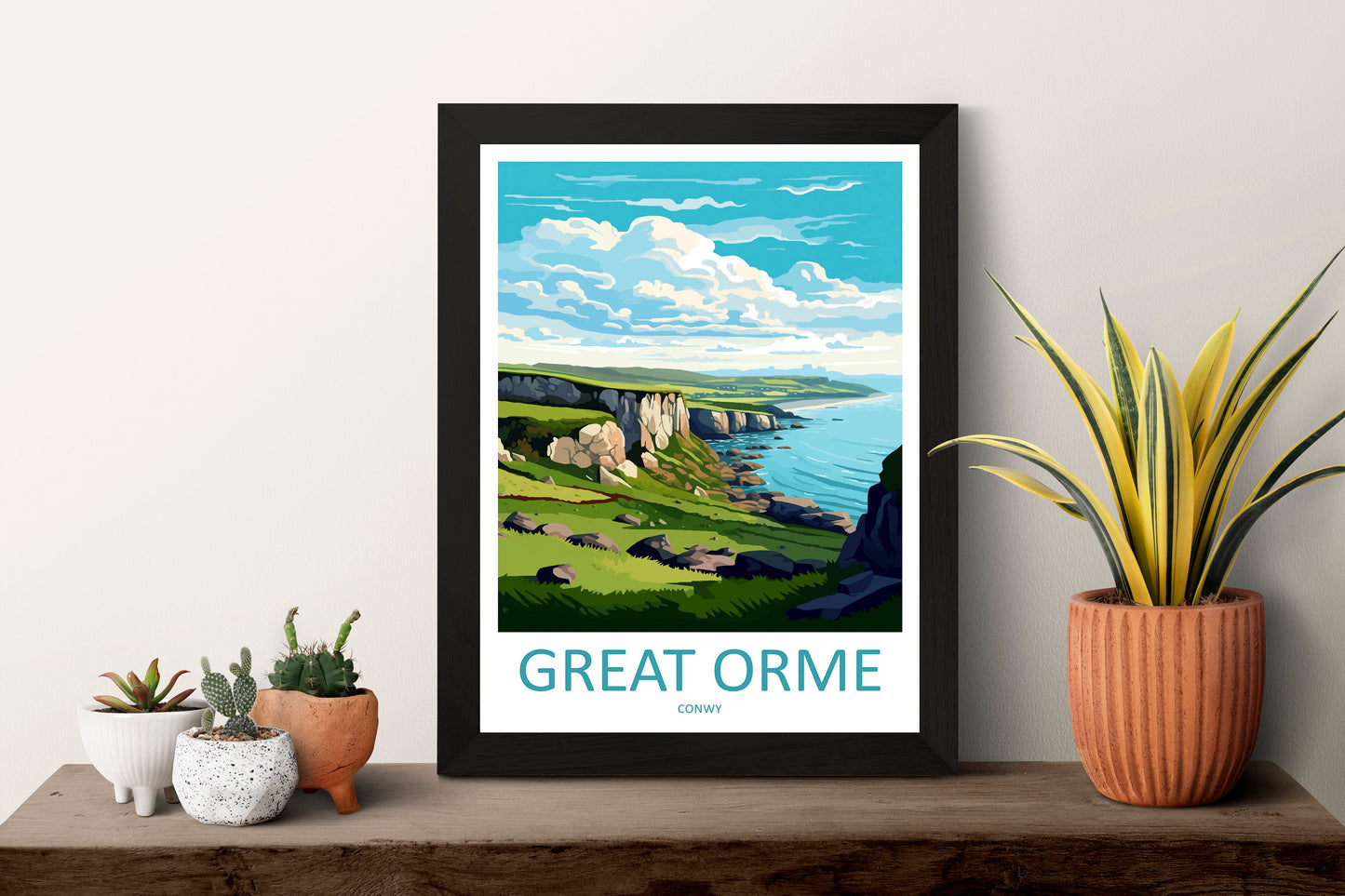 Great Orme Travel Print Wall Art Great Orme Wall Hanging Home Decor Great Orme Gift Art Lovers Wall Art Conwy Travel Art