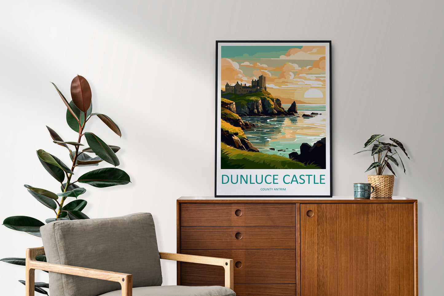 Dunluce Castle Travel Print Wall Art Dunluce Castle Wall Hanging Home Décor Dunluce Castle Gift Art Lovers Ireland Art Lover Gift Print